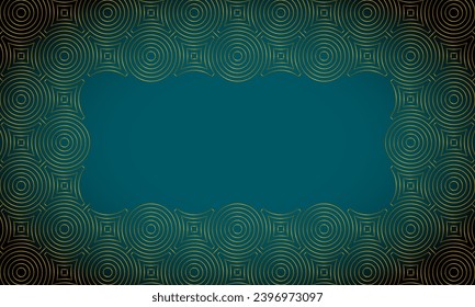 Opulente, schicke, goldene 3D-Linien Muster, leerer Hintergrund
