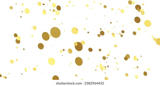 "Opulent Gold Confetti and Glitter Dots Twinkling and Shimmering on a Transparent White Background, Adding a Touch of Glamour to Any Festive Occasion"
