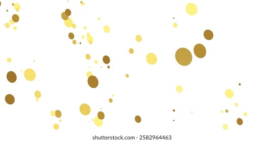 "Opulent Gold Confetti and Glitter Dots Twinkling and Shimmering on a Transparent White Background, Adding a Touch of Glamour to Any Festive Occasion"
