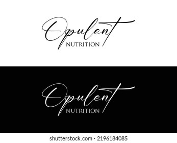 Plantilla vectorial de diseño de logotipo de nutrición opulenta, logotipo de letra.eps