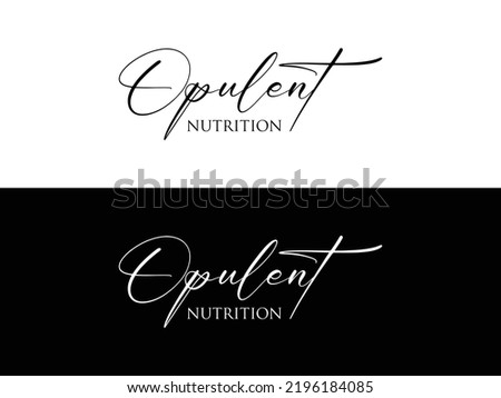 Opulent Nutrition logo design vector template, letter logo.eps