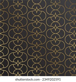 Opulent Sophistication: Seamless Geometric Vector Background with Elegantly Ornate Line Abstractions