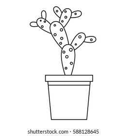 Opuntia microdasys icon. Outline illustration of opuntia microdasys vector icon for web