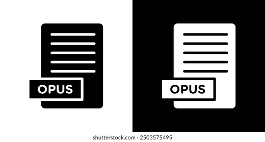 OPUS File Document icon line art vector