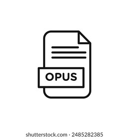 OPUS File Document icon logo sign vector outline