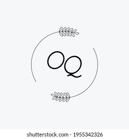 OQ Beauty, Vektor-Erstlogo, handschriftliches Logo der ersten Unterschrift