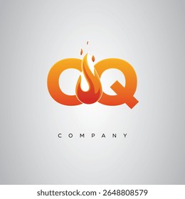 OQ Creative Fire Letter Logo Design