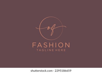 OQ Feminine logo beauty monogram and elegant logo design, handwriting logo of initial signature, wedding, fashion, floral and botanical with creative template.