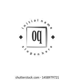 OQ Initial beauty monogram logo vector