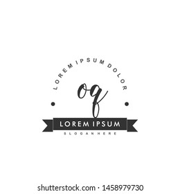 OQ Initial beauty monogram logo vector