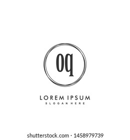 OQ Initial beauty monogram logo vector