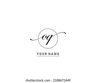 OQ Initial beauty monogram logo vector