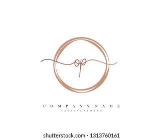  OQ initial handwriting logo template vector