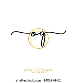 OQ Initial handwriting logo template