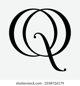 Oq initial letter logo design symbol