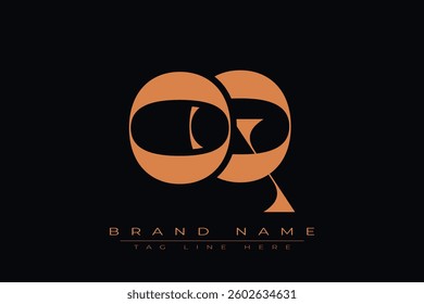 OQ initial letter logo design. Letter O and Q luxury alphabet letter logo icon template