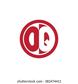 OQ initial letters circle business logo red