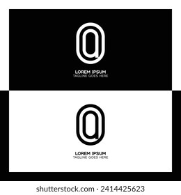 OQ initial letters linked elegant logo. letter O and Q pattern design monogram