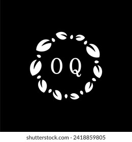 OQ Initials Letter Nature Logo Vector Art Icons and Graphics