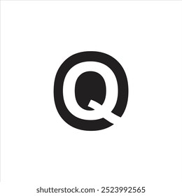 Oq Buchstaben Logo Design einzigartiges kreatives Symbol, negative Form q, Vektorsymbol