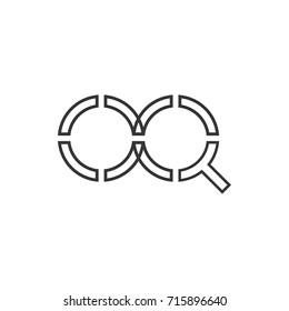 OQ letter logo design vector
