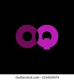 OQ Letter monogram with abstrac concept style design