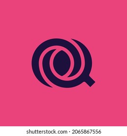 OQ lettermark logo. the combination of the letters O and Q into a new, original and modern shape