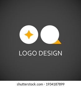 oq letters, simple logo design
