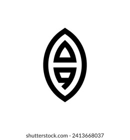OQ line geometric monogram with high quality professional design that will print well