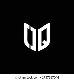 oq logo monogram with shield shape design template