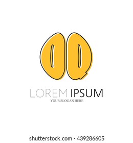OQ Logo. Vector Graphic Sphere Branding Letter Element. White Background