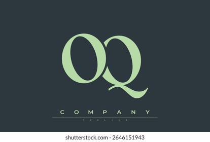 OQ Modern Initials Logo Design. Branding logo with stylized initials showcasing bold design and modern aesthetic. Ideal for professional business branding or creative projects focusing on minimalistic
