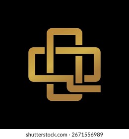 Logotipos de monogramas OQ o QO superpuestos.
