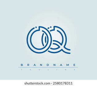 OQ Technology Letter Logo Template. This tech letter logo is a graphic mark that uses letters to represent a technology company.