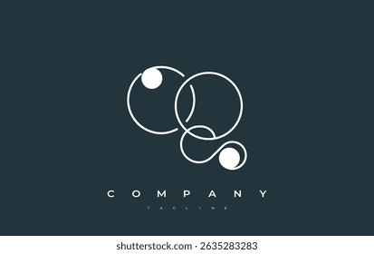 OQ Typography Logo Design. Stylish monogram design depiction featuring the letters O and Q combined in an artistic signature style, delivering a unique and creative visual representation.