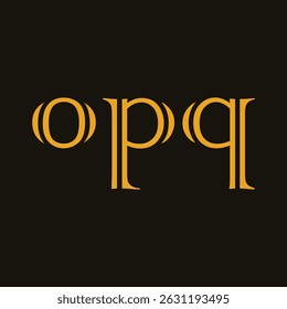 OQP letter initial logo design vector illustration