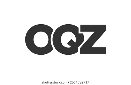 OQZ logo design template with strong and modern bold text. Initial based vector logotype featuring simple and minimal typography. Trendy company identity ideal for businesses brand presence.