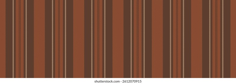 Oracery background texture textile, trim lines stripe seamless. Lontemporary pattern fabric vertical vector in orange and dark colors palette.