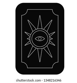 Oracle cards flat illustration on white