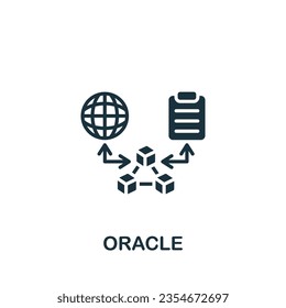 Oracle icon. Monochrome simple sign from blockchain collection. Oracle icon for logo, templates, web design and infographics.