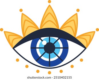 Oracle symbol. Ethnic protection sign. Spiritual eye