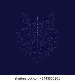 oracle wolf aesthetic vector art