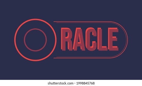 oracle word vector with dark theme and minimalist style