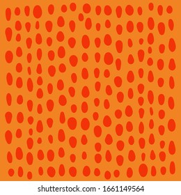 Orage colors hand drawn vector abstract dots spots background wallpaper vibrant bright hot