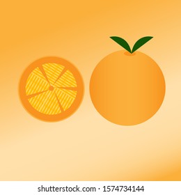 oragen vector fruit background illustration design