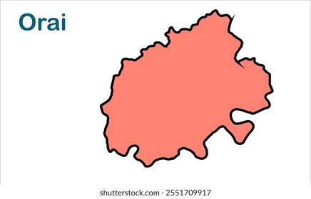 Orai subdivision map, Jalaun District,  Uttar Pradesh State, Republic of India, Government of  Uttar Pradesh , Indian territory, Eastern India, politics, village, tourism