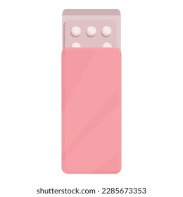 Oral birth control icon cartoon vector. Woman pill. Health pack