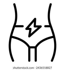 Icono de método anticonceptivo oral vector de contorno. Fase de ciclo fértil. Prevención de la concepción infantil