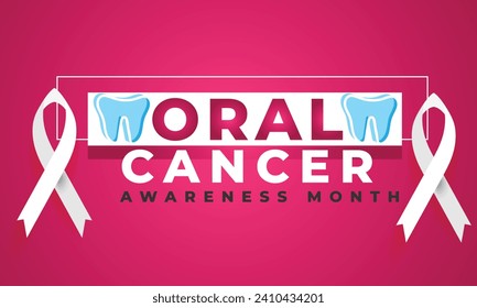 Oral Cancer Awareness Month. background, banner, card, poster, template. Vector illustration.