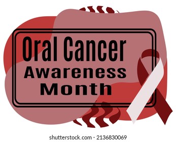 Oral Cancer Awareness Month, Idea for a horizontal poster, banner, flyer or postcard on a medical theme vector illustration